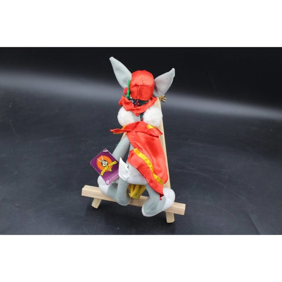 10" Bugs Bunny Stuffed Plush Looney Tunes Nanco Merry Christmas Caroler - Picture 2 of 2